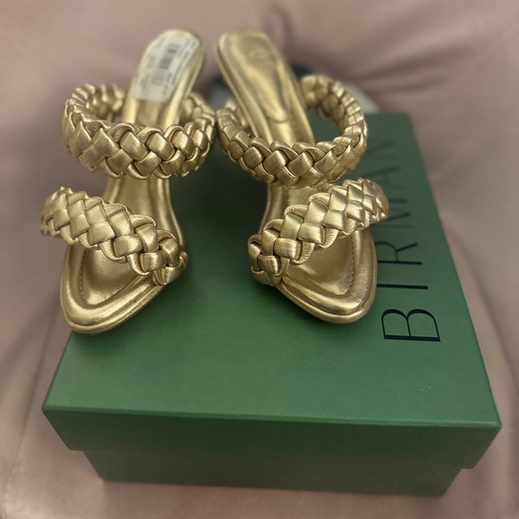 NWT ALEXANDRE BIRMANFrancis Braided Leather Mules Size 7.5